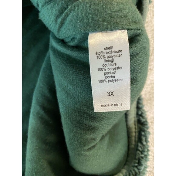 Maurices Womens Sz 3X Sleeveless Zip Up Green Fleece Vest - Picture 10 of 12